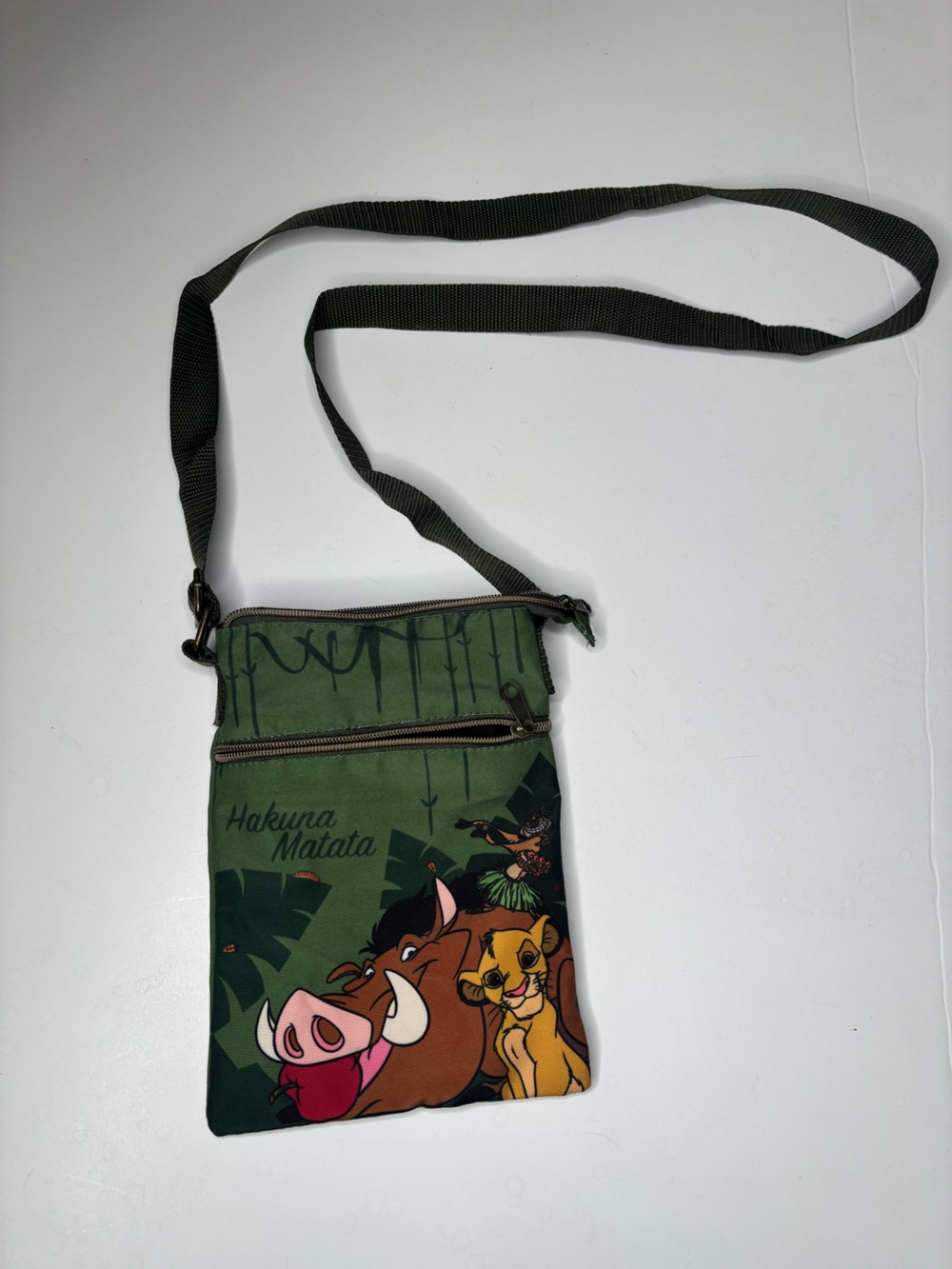 Disney Loungefly Hakuna Matata Lion King Crossbody Bag Green